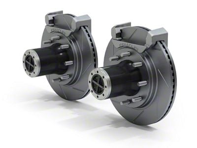 Teraflex Front 8-Lug Locking Hub Conversion Kit with Slotted Rotors (07-18 Jeep Wrangler JK)