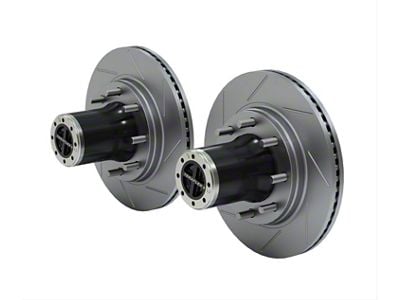 Teraflex CRD60 Front Axle 8-Lug Locking Hub Conversion Kit and Slotted Big Rotors (07-18 Jeep Wrangler JK)