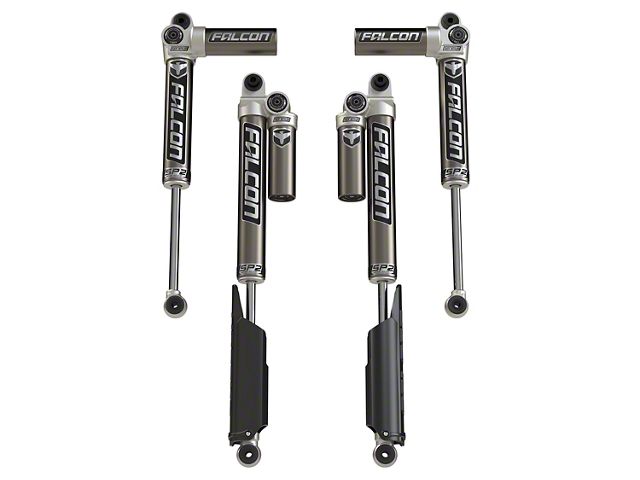 Falcon Shocks SP2 3.1 Piggyback Front and Rear Shocks for 2 to 4.50-Inch Lift (18-24 2.0L or 3.6L Jeep Wrangler JL 2-Door)