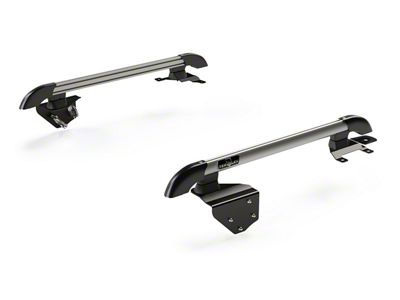 Teraflex Nebo Roof Rack Main Rail Kit; Silver (07-18 Jeep Wrangler JK 2-Door)