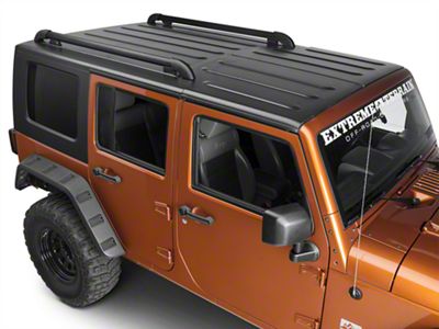 Teraflex Nebo Roof Rack Main Rail Kit; Black (11-18 Jeep Wrangler JK 4-Door)