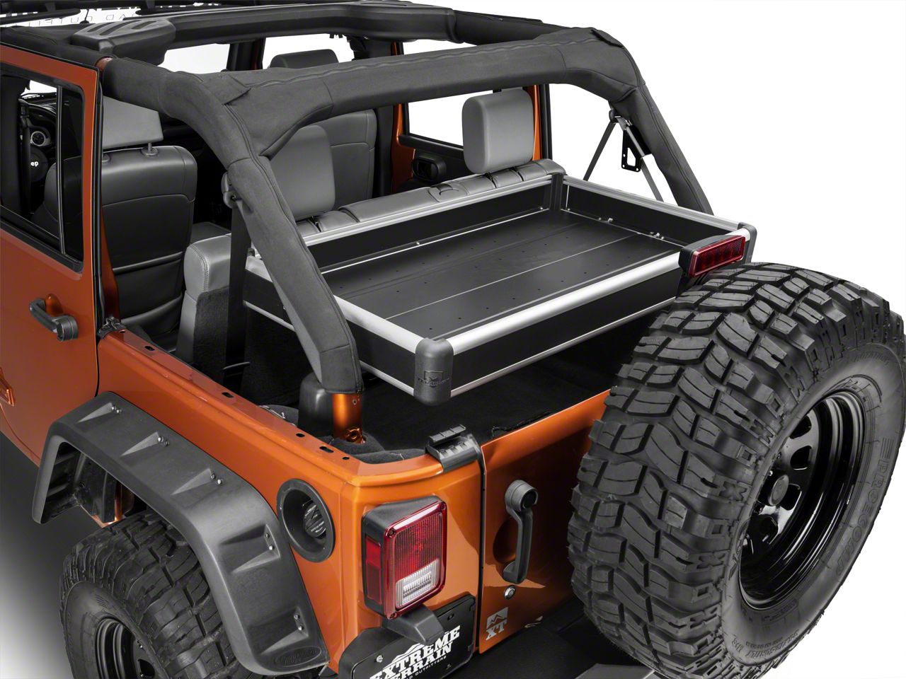 Teraflex Jeep Wrangler Rear Cargo Rack Side Panel Kit; Black 4820010 ...