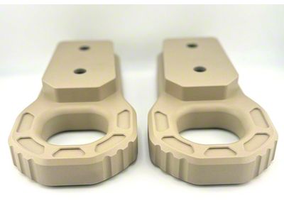 Teton Workshop Front Tow Hooks; Tan (07-21 Tundra)