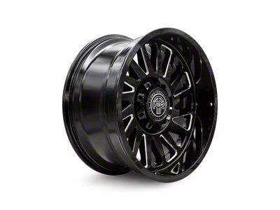 Thret Offroad Omega Gloss Black Milled 6-Lug Wheel; 22x10; -21mm Offset (04-15 Titan)