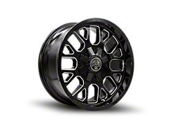 Thret Offroad Attitude Gloss Black Milled 6-Lug Wheel; 20x9; 0mm Offset (22-25 Bronco Raptor)