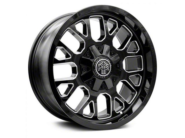 Thret Offroad Attitude Gloss Black Milled 6-Lug Wheel; 20x9; -12mm Offset (22-24 Bronco Raptor)