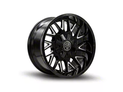 Thret Offroad Revolver Gloss Black Milled Wheel; 17x9; -12mm Offset (07-18 Jeep Wrangler JK)