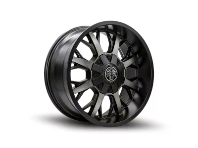 Thret Offroad Vulcan Satin Black Dark Tint Wheel; 17x9; -12mm Offset (97-06 Jeep Wrangler TJ)