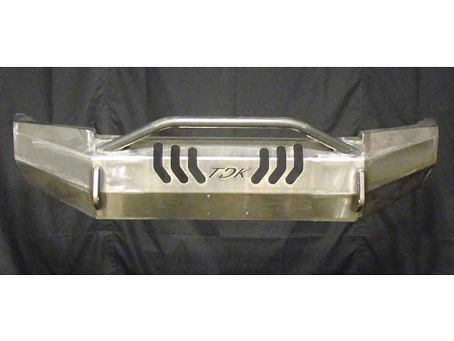 Throttle Down Kustoms Push Bar Front Bumper with Quad LED Cube Light Holes; Bare Metal (05-11 Tacoma)