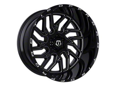 TIS 544 Gloss Black Milled 6-Lug Wheel; 22x12; -44mm Offset (03-09 4Runner)