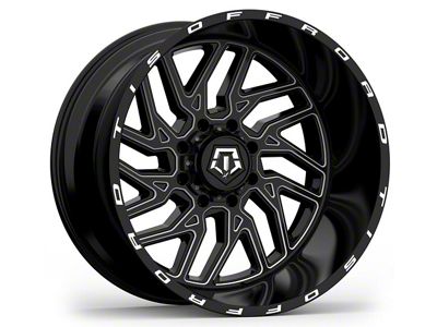 TIS 544BM Gloss Black Milled 6-Lug Wheel; 20x10; -25mm Offset (03-09 4Runner)