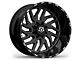 TIS 544BM Gloss Black Milled 6-Lug Wheel; 20x12; -44mm Offset (03-09 4Runner)