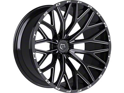 TIS 566 Gloss Black Milled 6-Lug Wheel; 20x12; -44mm Offset (03-09 4Runner)