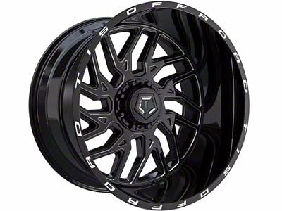 TIS 544BM Gloss Black Milled 6-Lug Wheel; 20x12; -44mm Offset (04-15 Titan)