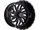 TIS 544BM Gloss Black Milled 6-Lug Wheel; 20x12; -44mm Offset (04-15 Titan)