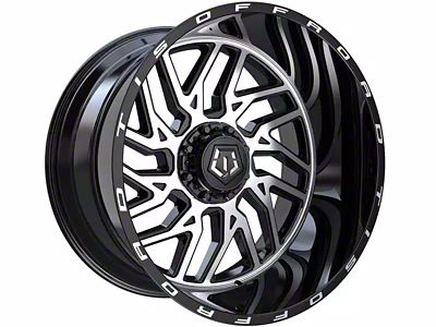 TIS 544MB Gloss Black Machined 6-Lug Wheel; 20x10; -25mm Offset (04-15 Titan)