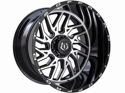 TIS 544MB Gloss Black Machined 6-Lug Wheel; 20x12; -44mm Offset (04-15 Titan)