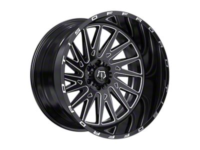 TIS 547 Gloss Black Milled 6-Lug Wheel; 20x12; -44mm Offset (04-15 Titan)