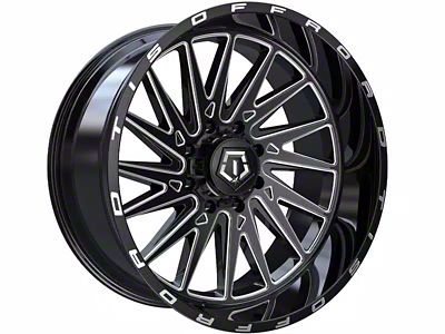 TIS 547B Gloss Black Milled 6-Lug Wheel; 20x10; -19mm Offset (04-15 Titan)