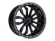 TIS 556 Satin Black with Anthracite Bead Ring 6-Lug Wheel; 20x10; -20mm Offset (04-15 Titan)