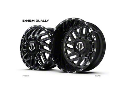 TIS 544 Gloss Black Milled 5-Lug Wheel; 20x12; -44mm Offset (05-15 Tacoma)