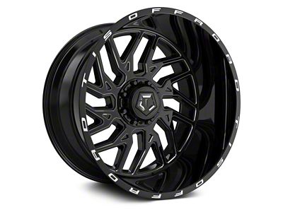 TIS 544BM Gloss Black 6-Lug Wheel; 22x14; -76mm Offset (05-15 Tacoma)