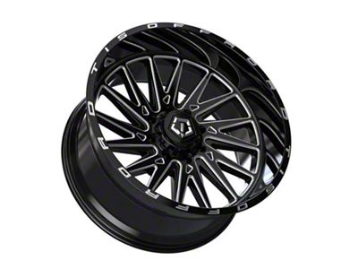 TIS 547 Gloss Black Milled 5-Lug Wheel; 20x12; -44mm Offset (05-15 Tacoma)