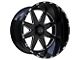 TIS 551BM Gloss Black Milled 6-Lug Wheel; 20x12; -44mm Offset (05-15 Tacoma)