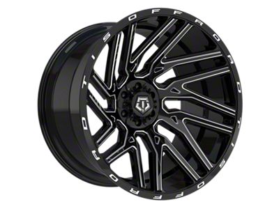 TIS 554 Gloss Black Milled 6-Lug Wheel; 22x12; -44mm Offset (05-15 Tacoma)