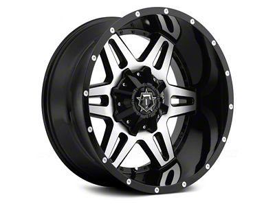 TIS 538MB Gloss Black Machined 6-Lug Wheel; 17x9; -12mm Offset (10-24 4Runner)