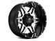 TIS 538MB Gloss Black Machined 6-Lug Wheel; 17x9; -12mm Offset (10-24 4Runner)