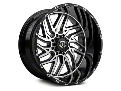 TIS 544MB Gloss Black Machined 6-Lug Wheel; 20x10; -19mm Offset (10-24 4Runner)