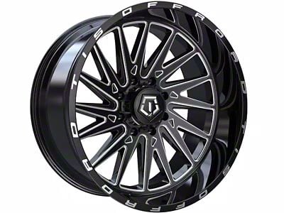 TIS 547B Gloss Black Milled 6-Lug Wheel; 20x12; -44mm Offset (2024 Tacoma)