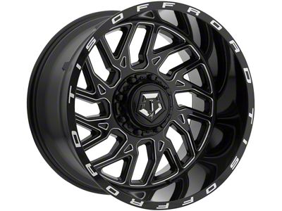 TIS 544BM Gloss Black Milled 6-Lug Wheel; 20x9; 0mm Offset (10-24 4Runner)