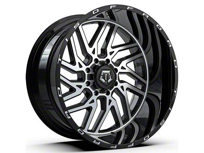 TIS 544MB Gloss Black Machined 6-Lug Wheel; 20x12; -44mm Offset (10-24 4Runner)