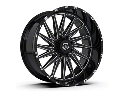 TIS 547B Gloss Black Milled 6-Lug Wheel; 20x10; -19mm Offset (10-24 4Runner)