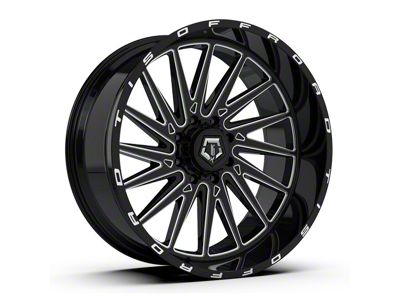 TIS 547B Gloss Black Milled 6-Lug Wheel; 20x12; -44mm Offset (10-24 4Runner)