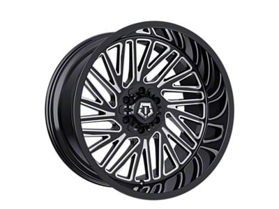 TIS 553 Gloss Black Milled 6-Lug Wheel; 20x10; -12mm Offset (10-24 4Runner)