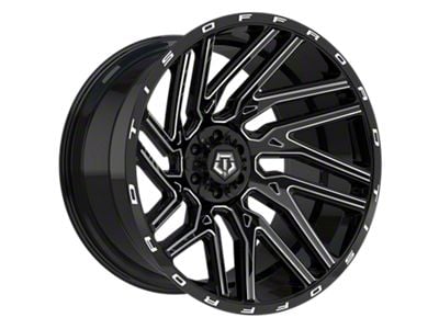 TIS 554 Gloss Black Milled 6-Lug Wheel; 20x10; -19mm Offset (10-24 4Runner)