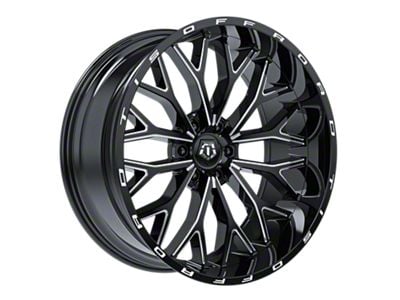 TIS 565 Gloss Black Milled 6-Lug Wheel; 20x10; -24mm Offset (10-24 4Runner)