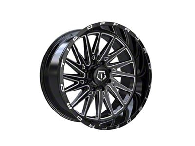 TIS 547B Gloss Black Milled 6-Lug Wheel; 22x10; -19mm Offset (22-24 Bronco Raptor)