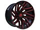 TIS 554BMR Gloss Black with Red Tint Accent 6-Lug Wheel; 20x10; -19mm Offset (21-24 Bronco, Excluding Raptor)