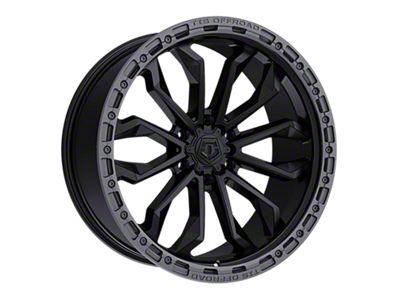 TIS 556 Satin Black with Anthracite Bead Ring 6-Lug Wheel; 17x9; 25mm Offset (21-24 Bronco, Excluding Raptor)