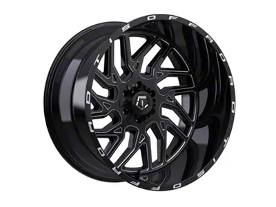 TIS 544 Gloss Black Milled Wheel; 20x10; -19mm Offset (84-01 Jeep Cherokee XJ)