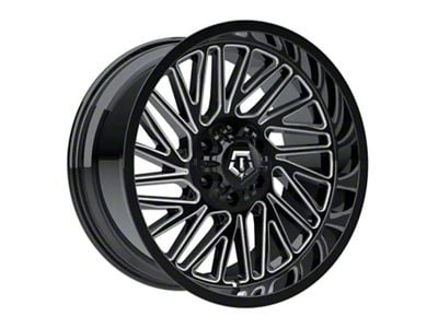 TIS 553 Gloss Black Milled Wheel; 22x12; -44mm Offset (05-10 Jeep Grand Cherokee WK)