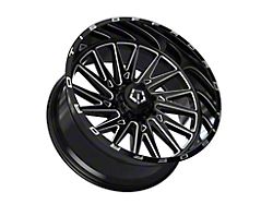 TIS 547 Gloss Black Milled Wheel; 20x12; -44mm Offset (93-98 Jeep Grand Cherokee ZJ)