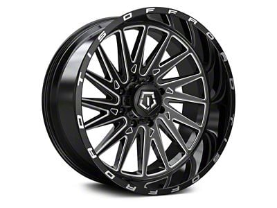 TIS 547BM Gloss Black 6-Lug Wheel; 22x10; 10mm Offset (16-23 Tacoma)