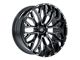 TIS 565 Gloss Black Milled 6-Lug Wheel; 20x12; -44mm Offset (17-24 Titan)