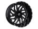 TIS 544 Gloss Black Milled 6-Lug Wheel; 22x10; 10mm Offset (16-24 Titan XD)