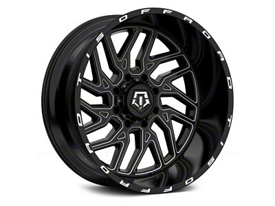 TIS 544BM Gloss Black 6-Lug Wheel; 22x12; -51mm Offset (16-24 Titan XD)